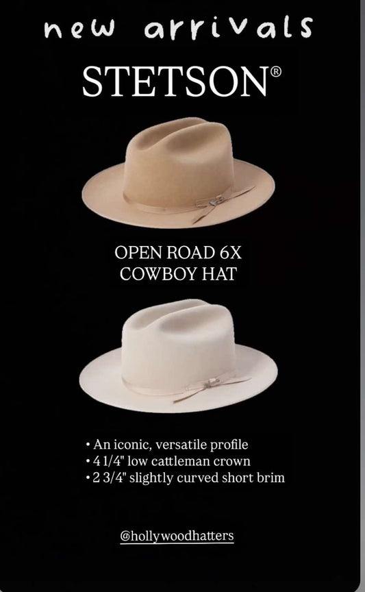 Stetson Open Road 6X Silver Belly & Fawn Restocked!