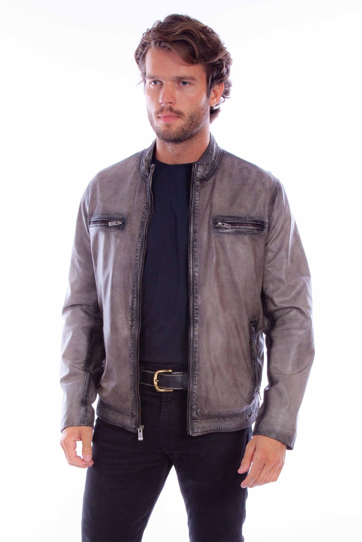 Scully Distressed Leather Jacket 1054