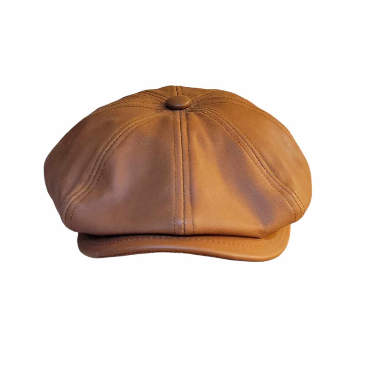 Stetson Calfskin Leather Newsboy Cap