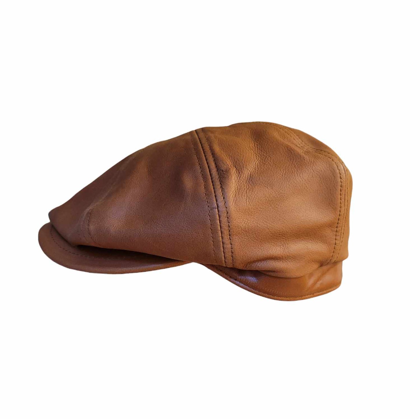 Stetson Calfskin Leather Newsboy Cap