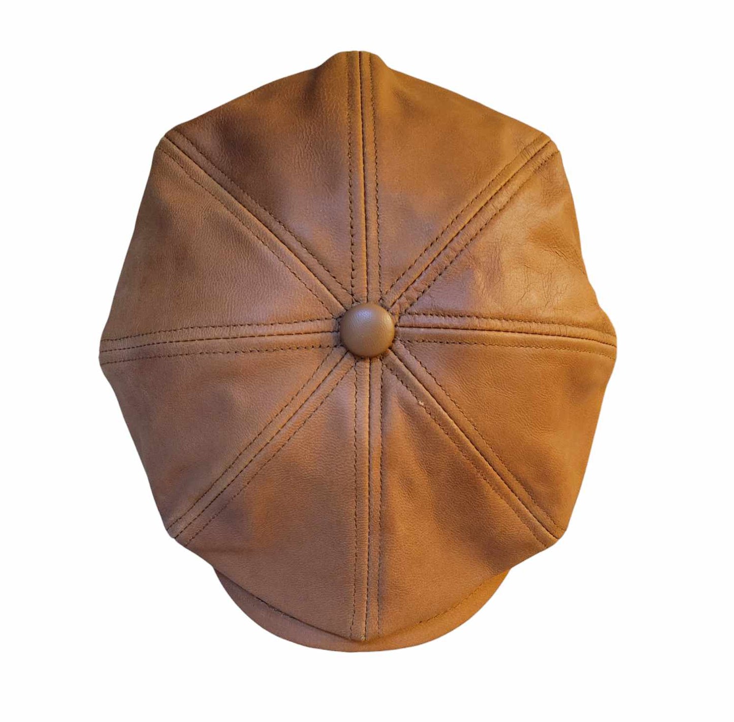 Stetson Calfskin Leather Newsboy Cap