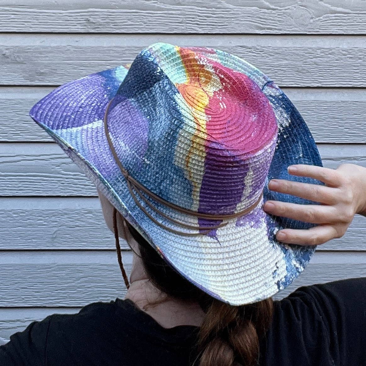 N.Y.M.F. by Co Rainbow Straw Cowboy Hat