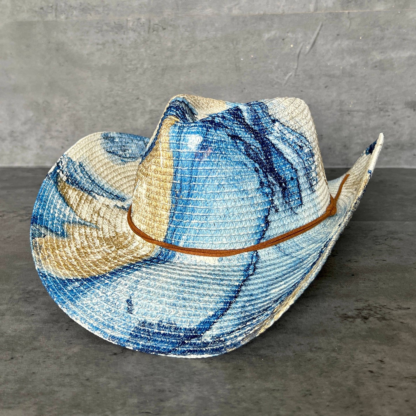 N.Y.M.F. by Co Marbled Straw Cowboy Hat