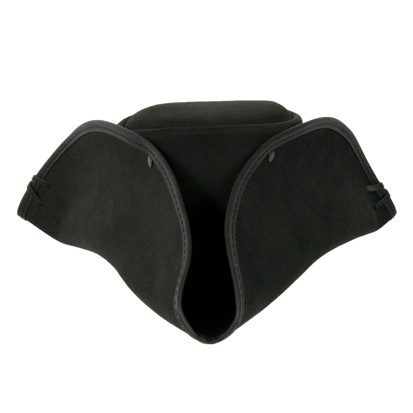 Genuine Leather Tricorn Pirate Hat - Style Blackbeard