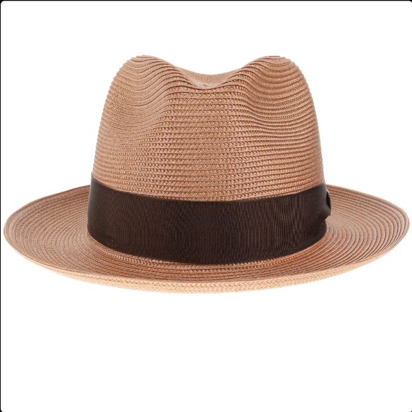 Dobbs Rosebud Milan Straw Fedora Hat