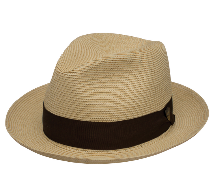 Dobbs Rosebud Milan Straw Fedora Hat