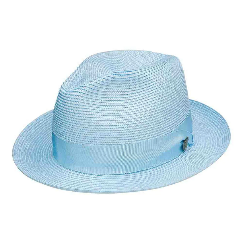 Dobbs Rosebud Milan Straw Fedora Hat