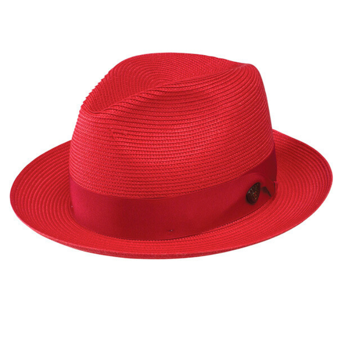 Dobbs Rosebud Milan Straw Fedora Hat