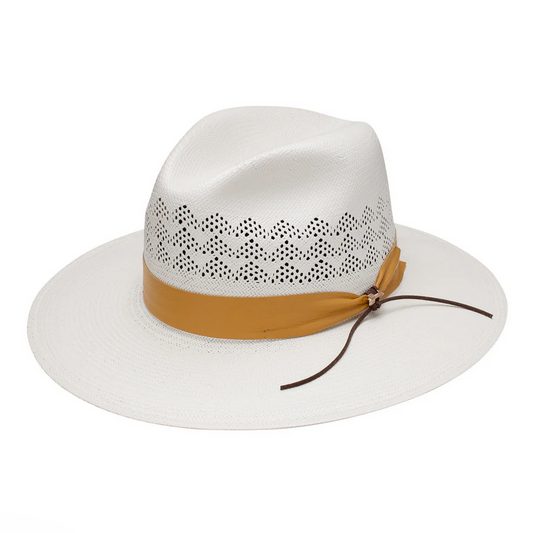 Stetson Citrine Flat Brim Straw Hat