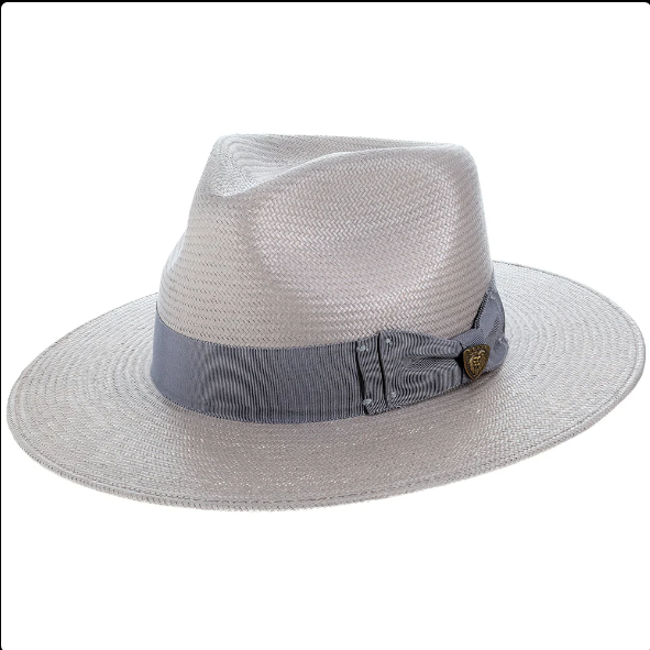 Dobbs Estate Shantung Wide Brim Straw Fedora