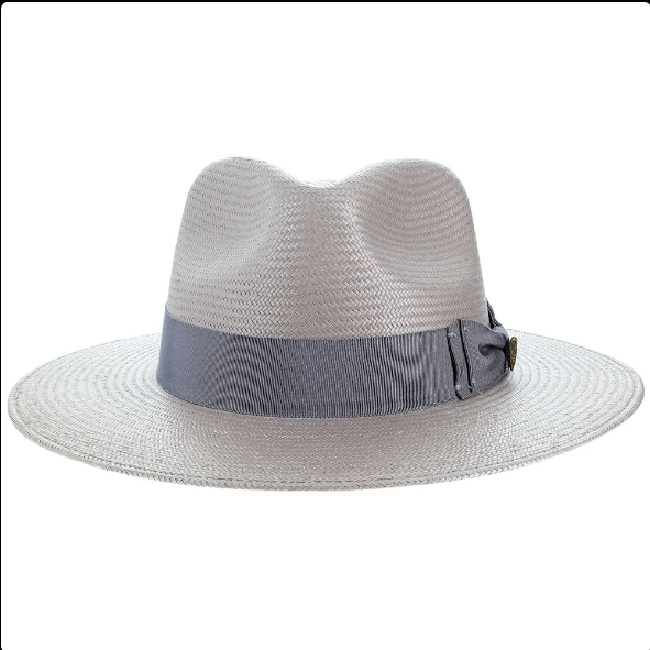 Dobbs Estate Shantung Wide Brim Straw Fedora