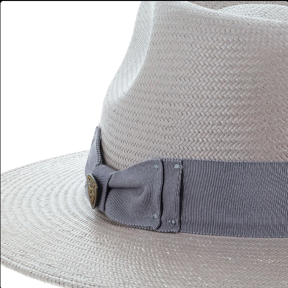 Dobbs Estate Shantung Wide Brim Straw Fedora