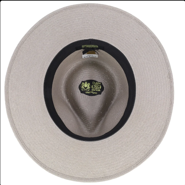 Dobbs Estate Shantung Wide Brim Straw Fedora