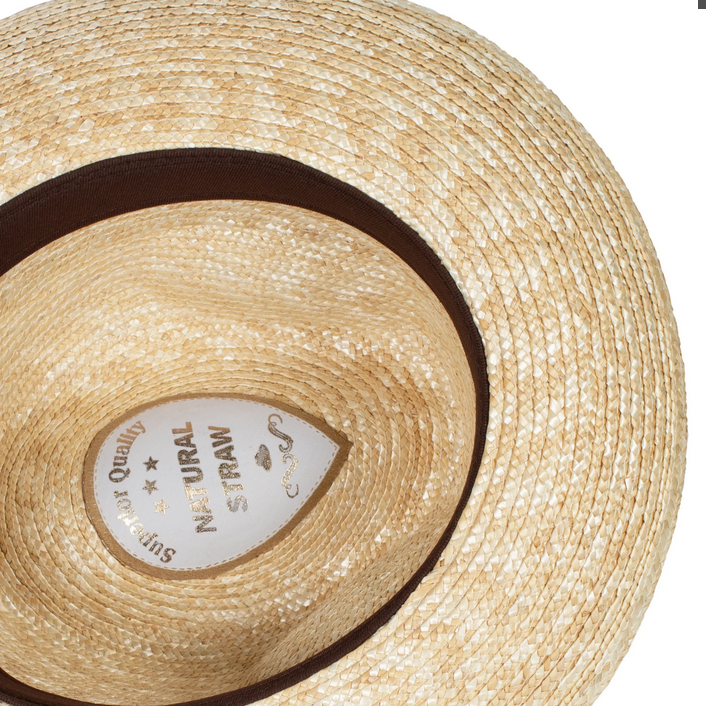 Capas Santino Straw Fedora Hat