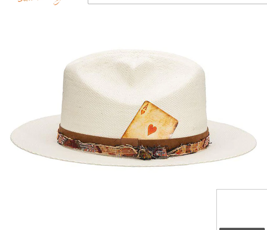 Biltmore Crispin Bangora Straw Heart Hat