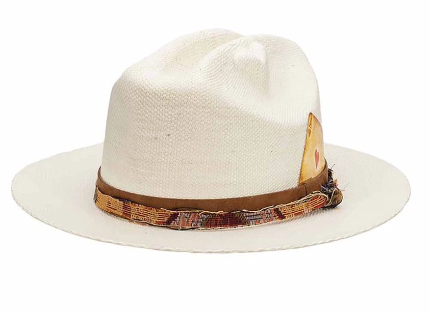 Biltmore Crispin Bangora Straw Heart Hat