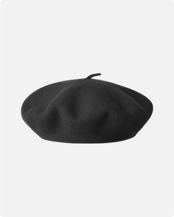 Kangol black angobasque beret, 100% wool, Anglobasque Wool Beret – Village Hat Shop main image 4