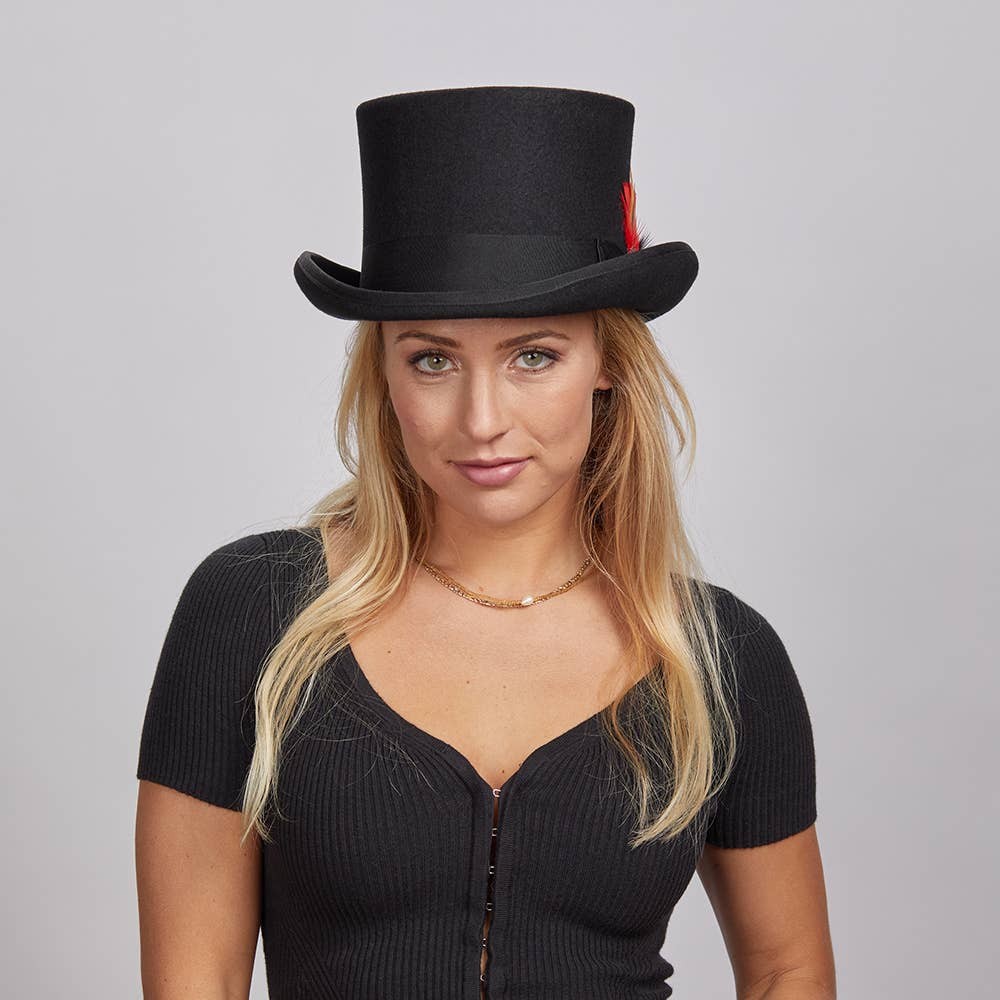 Lightweight Wool Top Hat - Style Majestic