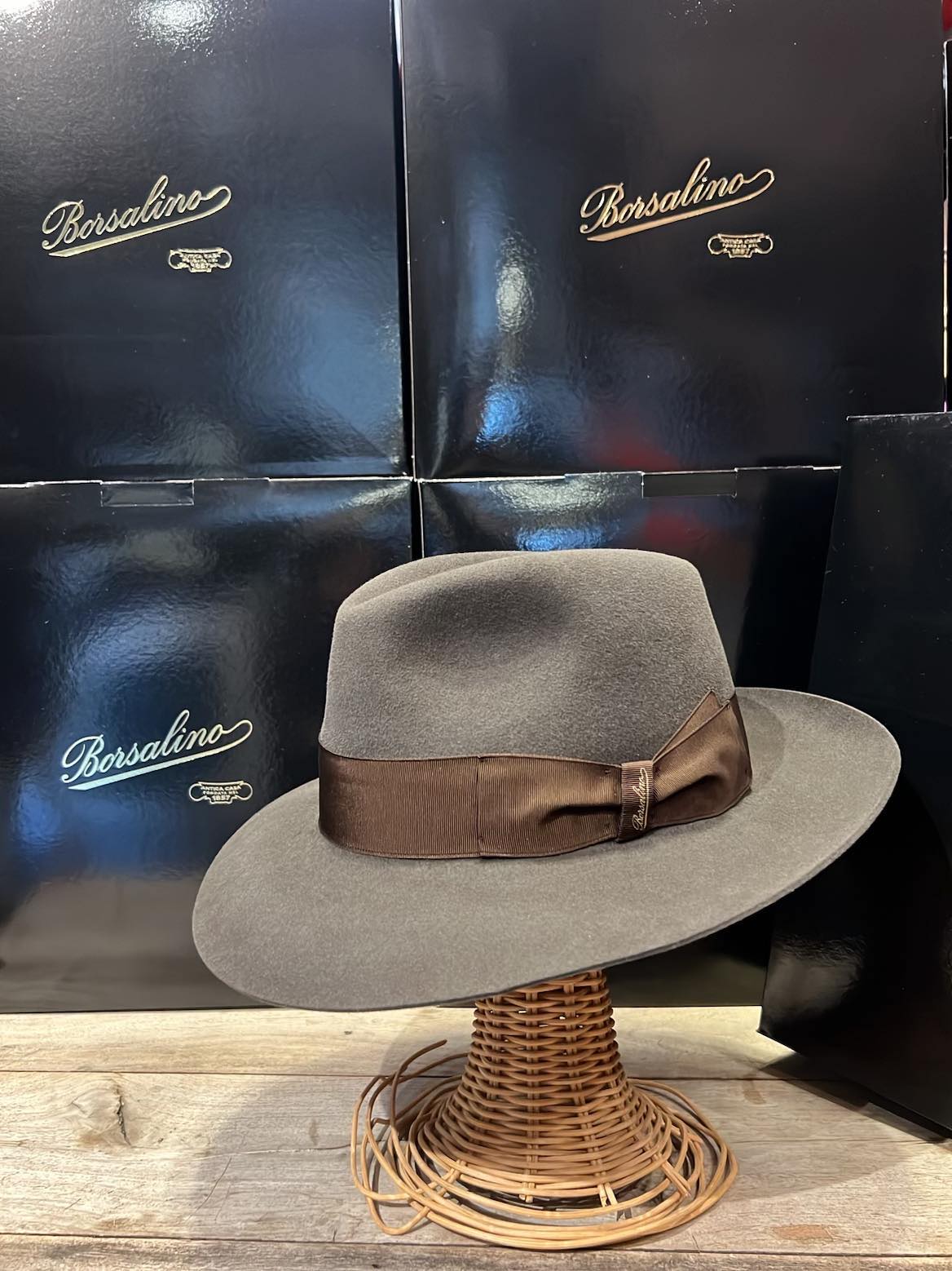 Borsalino Alessandria Felt Wide Brim Fedora