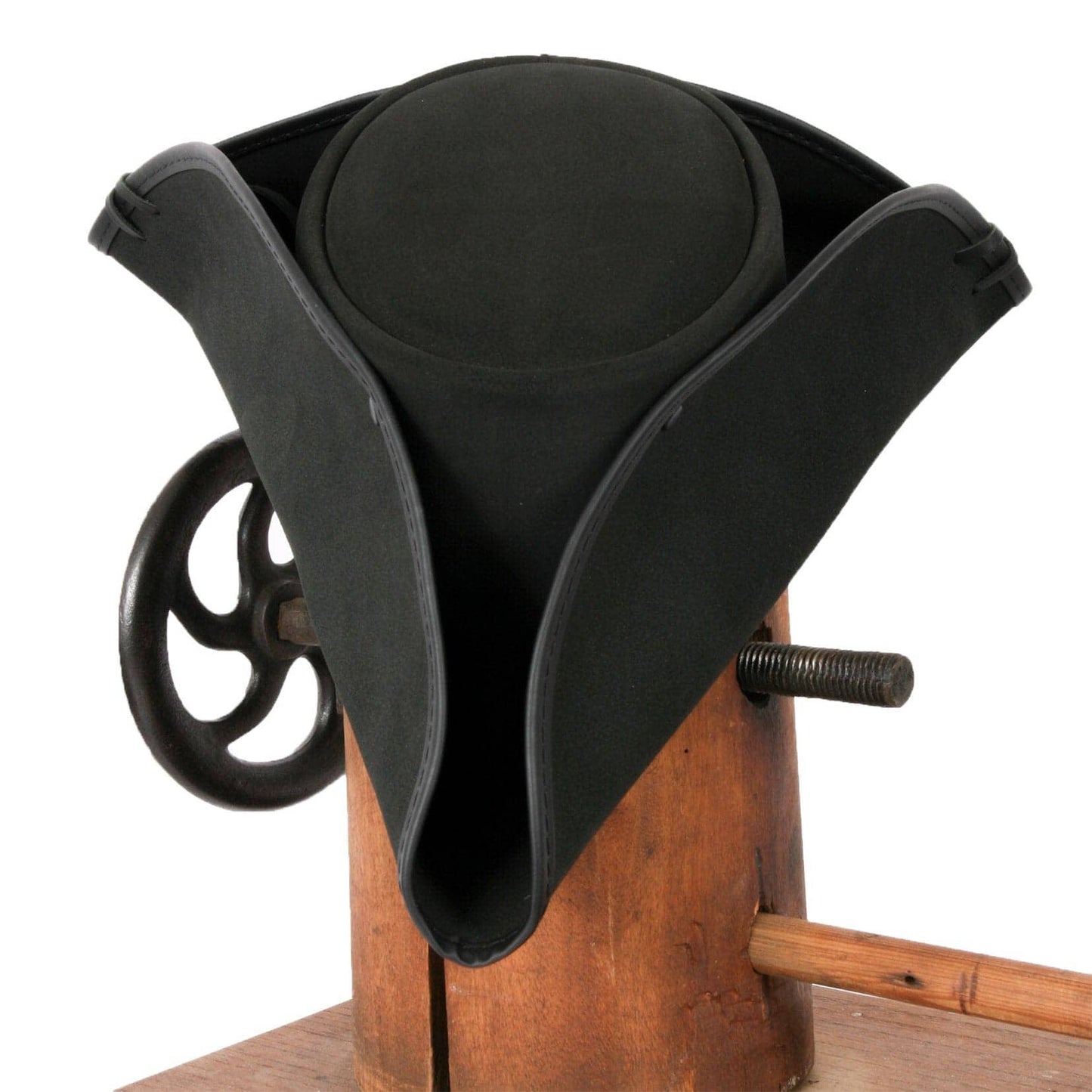 Genuine Leather Tricorn Pirate Hat - Style Blackbeard