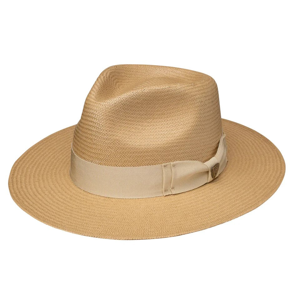 Dobbs Estate Shantung Wide Brim Straw Fedora