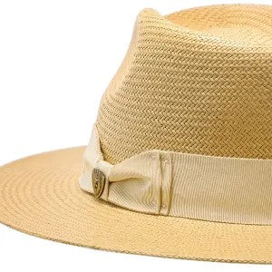 Dobbs Estate Shantung Wide Brim Straw Fedora