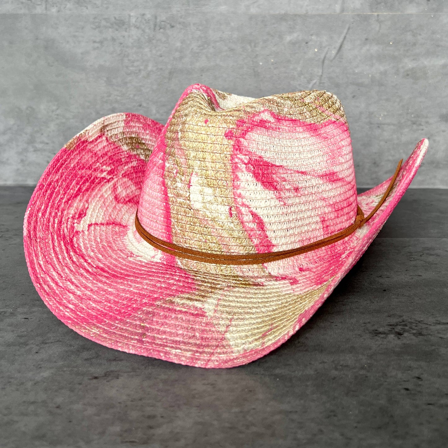 N.Y.M.F. by Co Marbled Straw Cowboy Hat