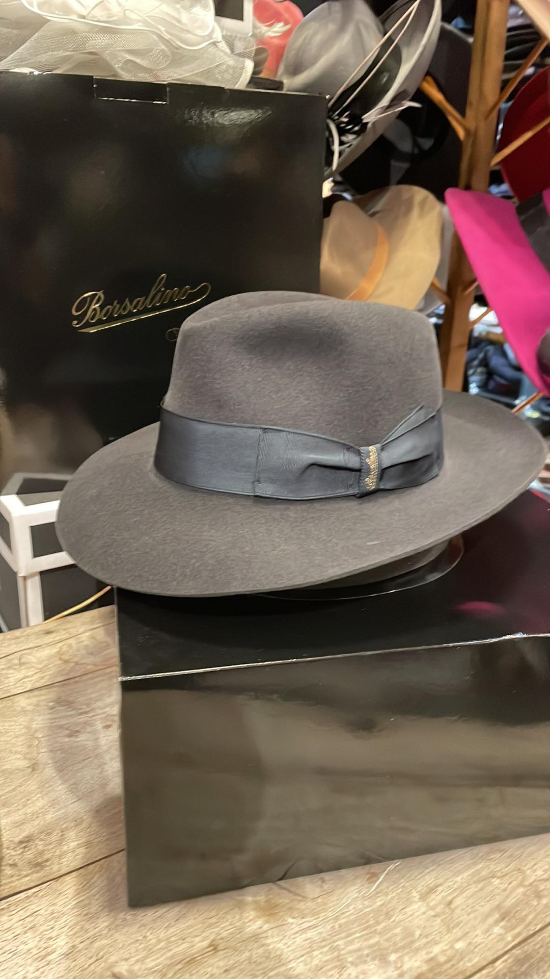 Borsalino Alessandria Felt Wide Brim Fedora