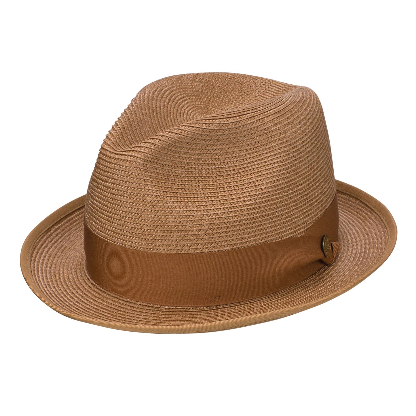 Stetson Latte Florentine Milan Straw Fedora