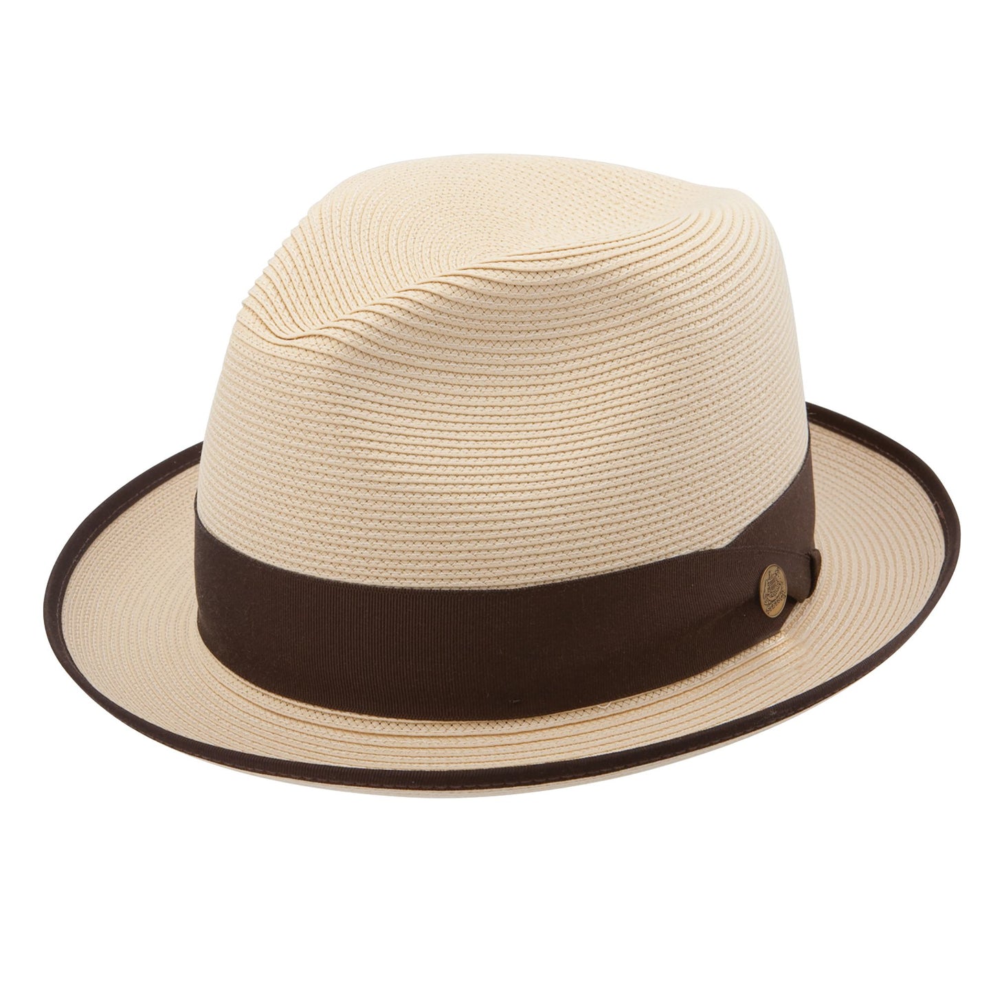 Stetson Latte Florentine Milan Straw Fedora