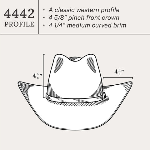 Stetson Acoustic 6X Cowboy Hat - Pinch Front