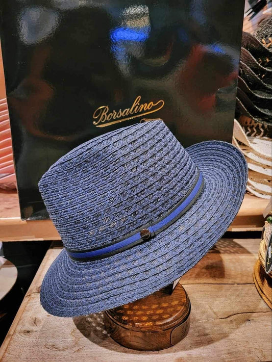 Borsalino Straw Fedora Hat
