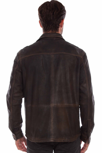 Scully Button Down Leather Jacket 2025