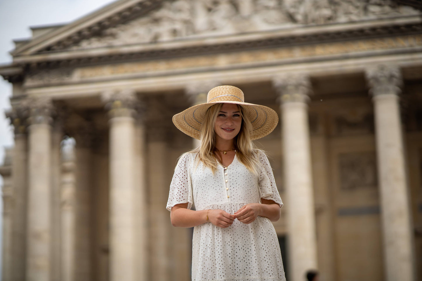 Flechet Sewn Straw Hat SPF 50 - FLFE69