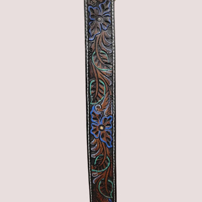 Nocona Ladies 1 1/2" Tooled Floral Pattern Belt