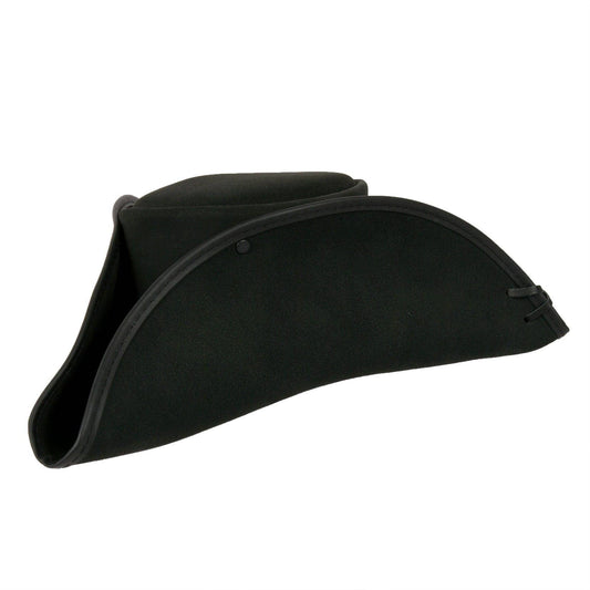 Genuine Leather Tricorn Pirate Hat - Style Blackbeard
