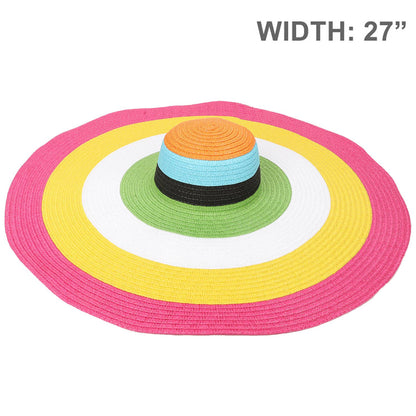 Sophia Collection Floppy Oversized Wide Brim Paper Braid Sun Hat