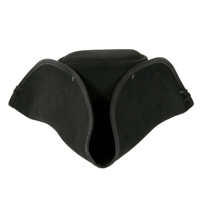 Genuine Leather Tricorn Pirate Hat - Style Blackbeard