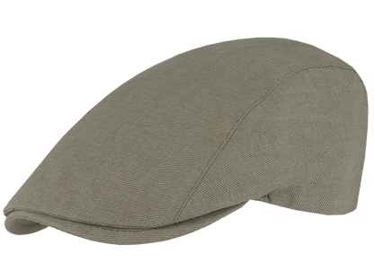Linen Flat Cap - 1ES221: Beige / 57