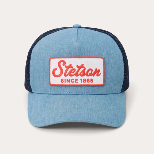Stetson Washed Denim 1865 Trucker Cap