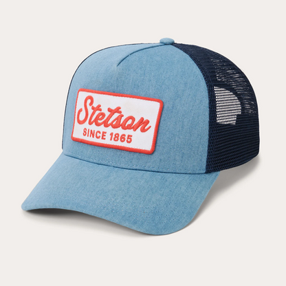 Stetson Washed Denim 1865 Trucker Cap