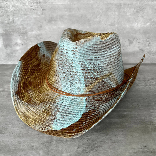N.Y.M.F. by Co Marbled Straw Cowboy Hat