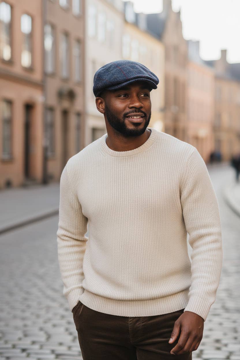 HARRIS TWEED® WOOL CAP MADE IN FRANCE - FLHH441