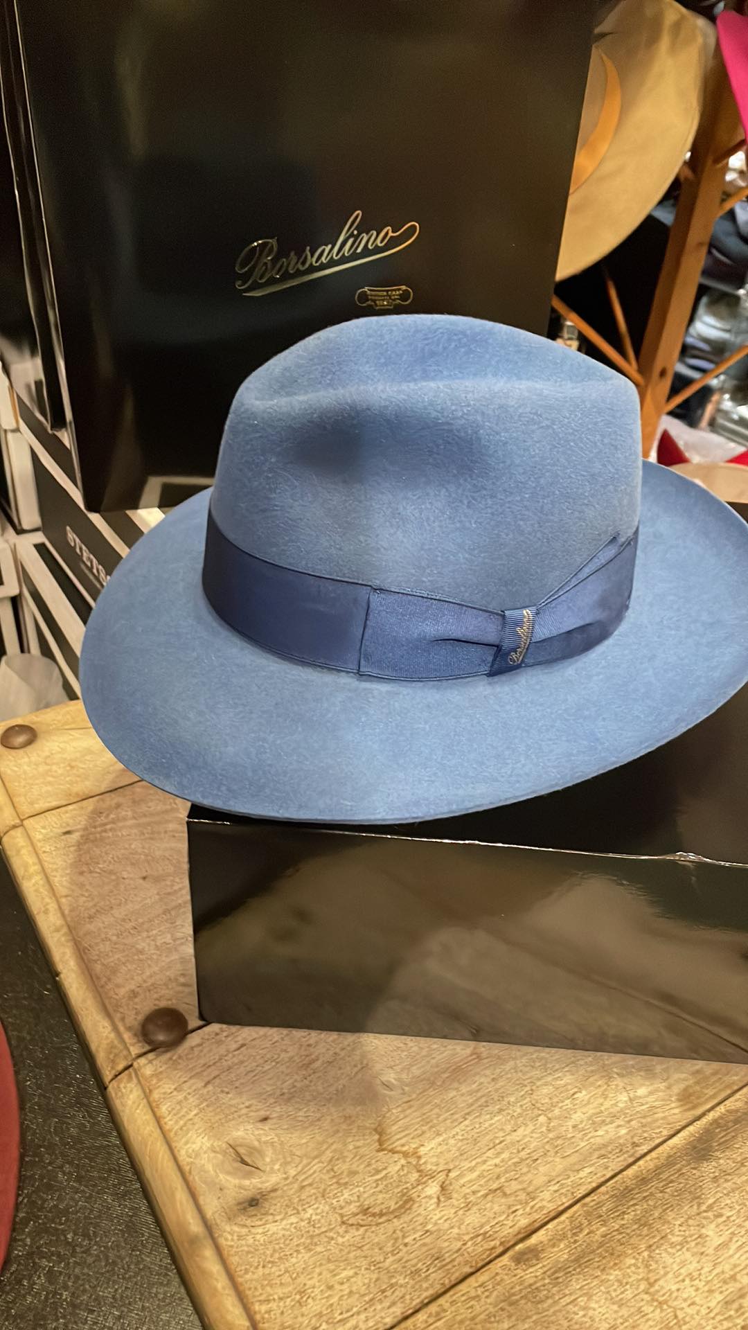 thumbnail image 2 of Borsalino Fino Panama Fedora - 2 1/2" Brim, 100% Straw, Made In Italy - 8 Colors 2 of 5