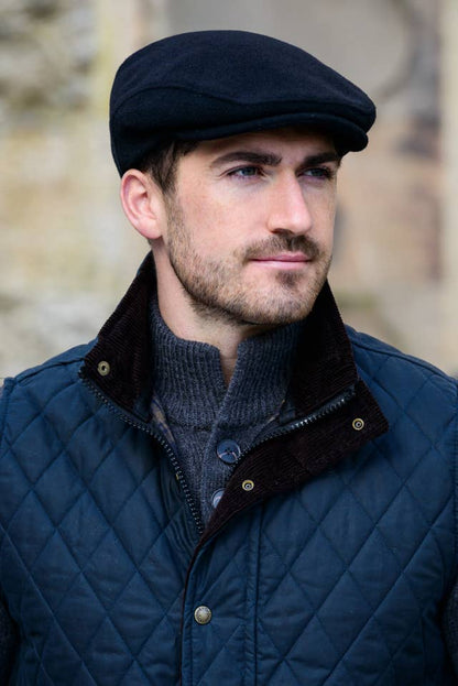 Men's 100% Tweed Trinity Cap Black