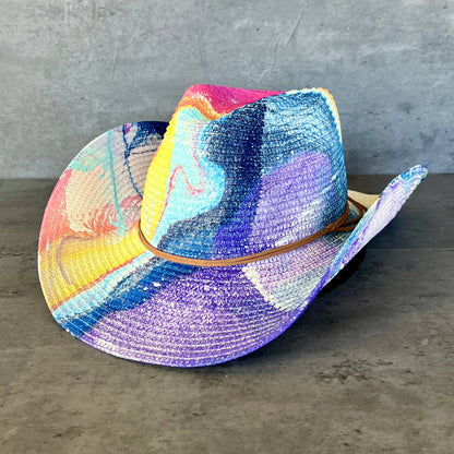N.Y.M.F. by Co Rainbow Straw Cowboy Hat