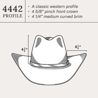 Stetson Acoustic 6X Cowboy Hat - Pinch Front